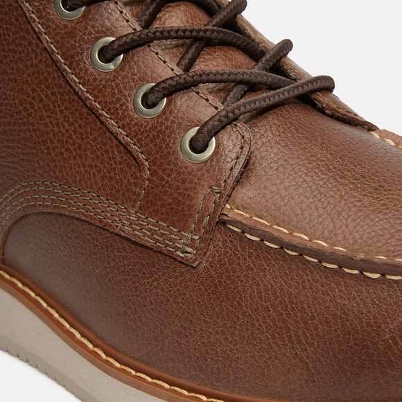 TIMBERLAND MEN\'S 8 REDWOOD EDGE ESSENTIAL MID BOOT DARK BROWN FULL GRAIN NIB